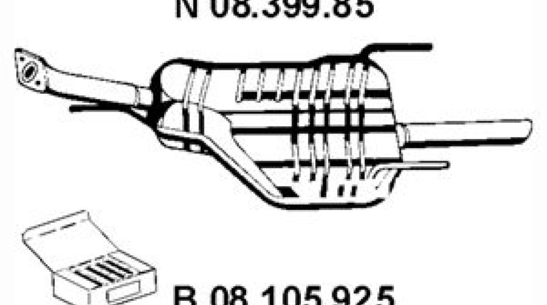 Toba esapament finala OPEL ASTRA F CLASSIC kombi Producator EBERSPÄCHER 08.399.85