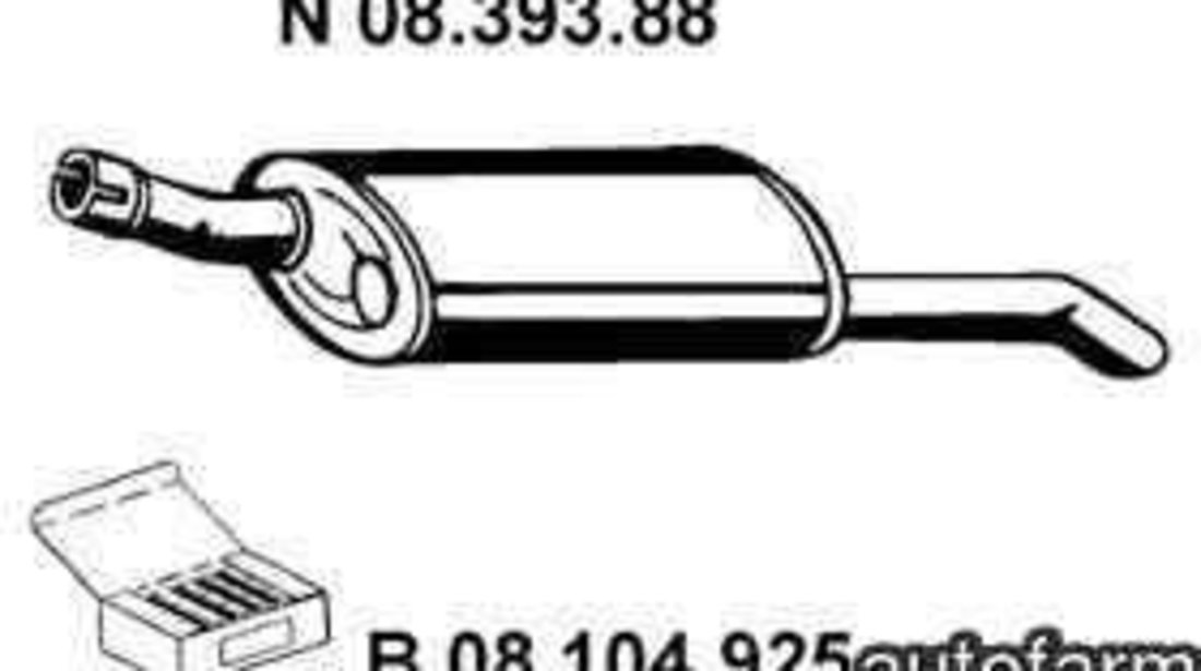 Toba esapament finala OPEL ASTRA F combi (51_, 52_) EBERSPÄCHER 08.393.88