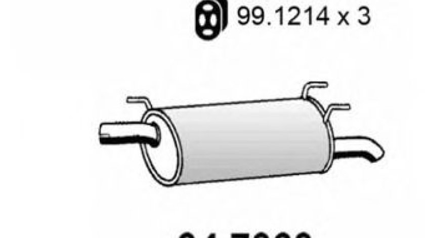 Toba esapament finala OPEL ASTRA F Combi (51, 52) (1991 - 1998) ASSO 34.7063 piesa NOUA