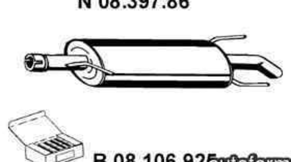 Toba esapament finala OPEL ASTRA F hatchback (53_, 54_, 58_, 59_) EBERSPÄCHER 08.397.86