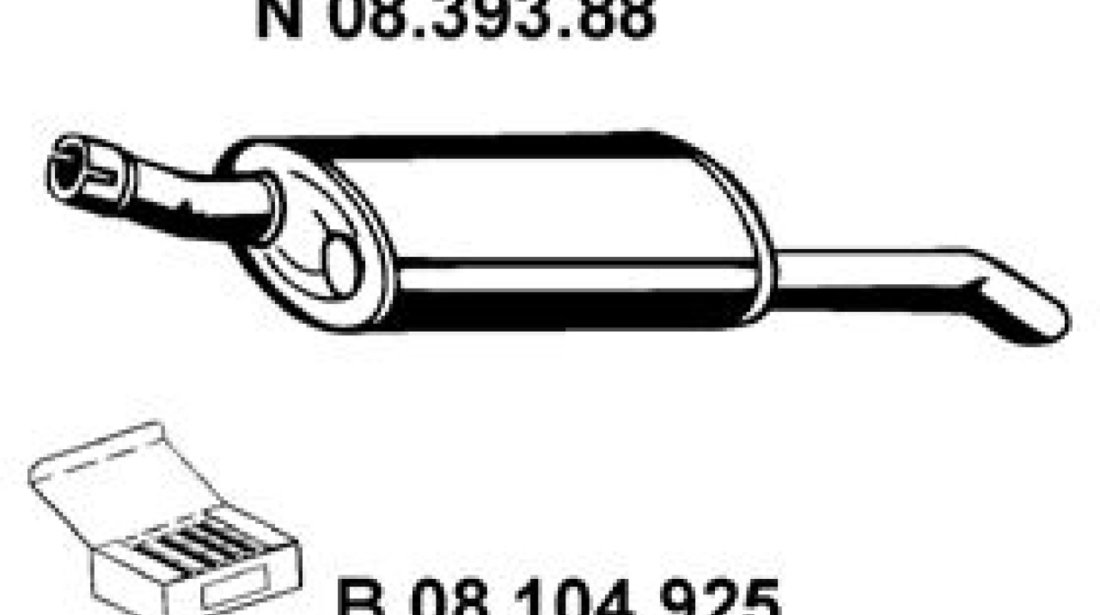 Toba esapament finala OPEL ASTRA F kombi 51 52 Producator EBERSPÄCHER 08.393.88