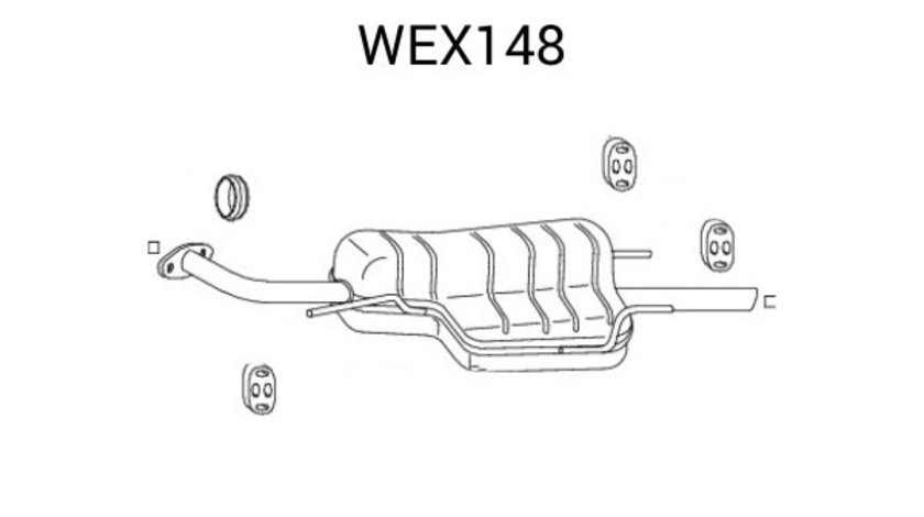 Toba esapament finala OPEL ASTRA G Combi (F35) (1998 - 2009) QWP WEX148 piesa NOUA