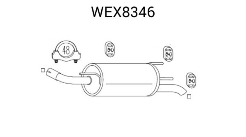 Toba esapament finala OPEL ASTRA G Hatchback (F48, F08) (1998 - 2009) QWP WEX8346 piesa NOUA