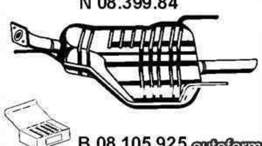 Toba esapament finala OPEL ASTRA G hatchback (F48_, F08_) EBERSPÄCHER 08.399.84