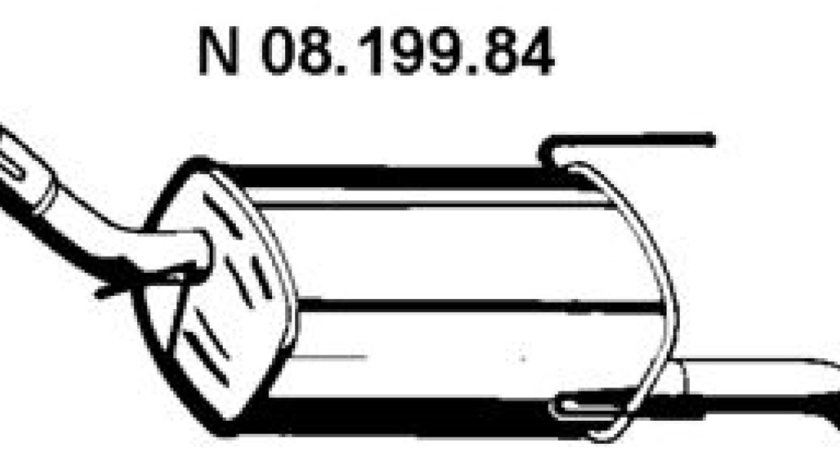 Toba esapament finala OPEL ASTRA G hatchback F48 F08 Producator EBERSPÄCHER 08.199.84