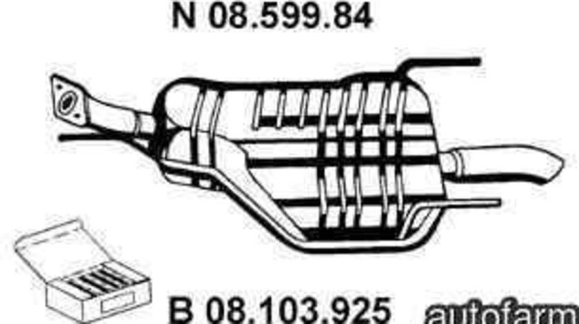 Toba esapament finala OPEL ASTRA G hatchback (F48_, F08_) EBERSPÄCHER 08.599.84