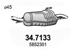 Toba esapament finala OPEL ASTRA H (L48) (2004 - 2016) ASSO 34.7133 piesa NOUA