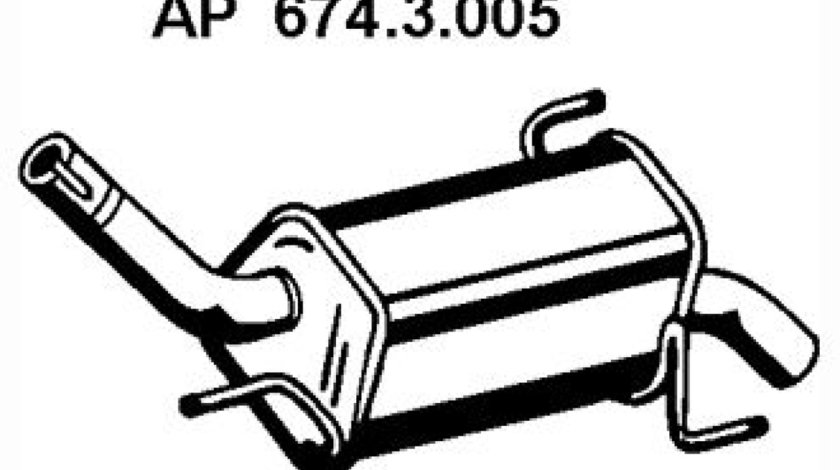 Toba esapament finala OPEL CORSA C F08 F68 Producator EBERSPÄCHER 674.3.005