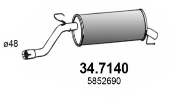Toba esapament finala OPEL CORSA D (2006 - 2016) ASSO 34.7140 piesa NOUA