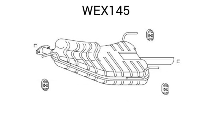 Toba esapament finala OPEL VECTRA B (36) (1995 - 2002) QWP WEX145 piesa NOUA