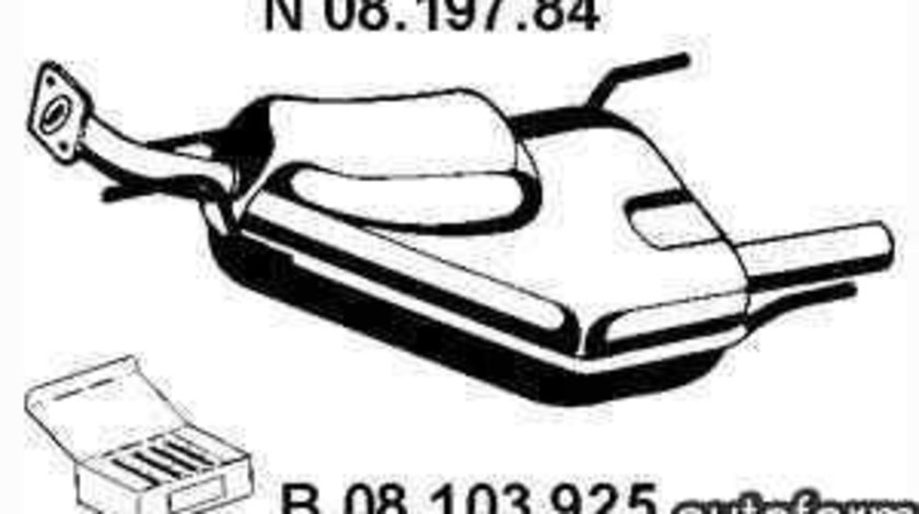 Toba esapament finala OPEL VECTRA B (36_) EBERSPÄCHER 08.197.84