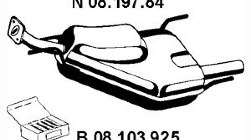 Toba esapament finala OPEL VECTRA B 36 Producator EBERSPÄCHER 08.197.84