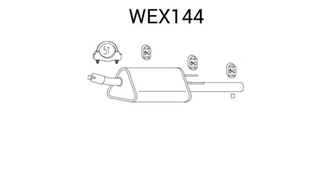 Toba esapament finala OPEL VECTRA B Hatchback (38) (1995 - 2003) QWP WEX144 piesa NOUA