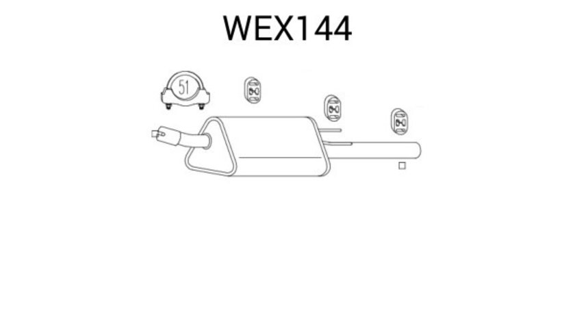 Toba esapament finala OPEL VECTRA B Hatchback (38) (1995 - 2003) QWP WEX144 piesa NOUA