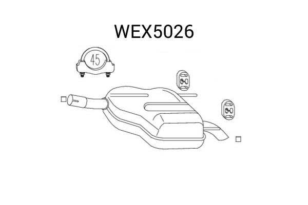 Toba esapament finala OPEL VECTRA C Combi (2003 - 2016) QWP WEX5026 piesa NOUA
