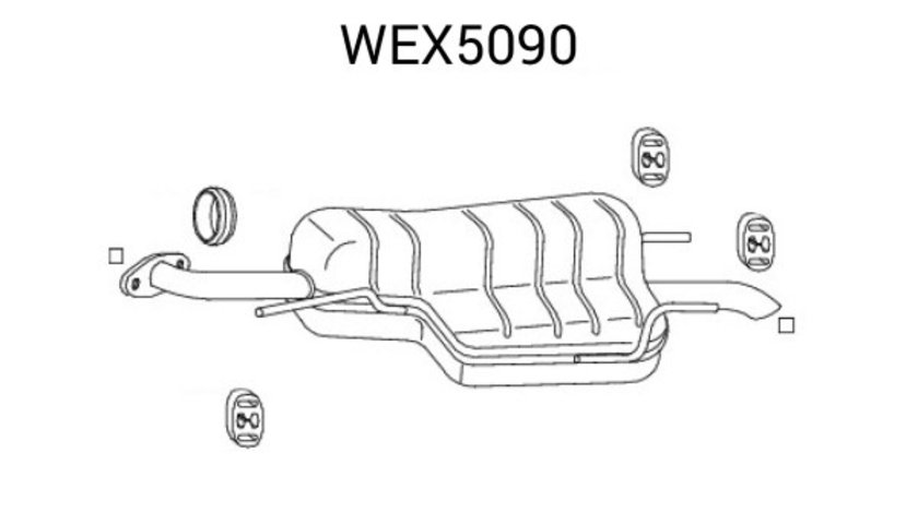 Toba esapament finala OPEL ZAFIRA A (F75) (1999 - 2005) QWP WEX5090 piesa NOUA