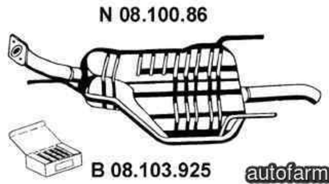 Toba esapament finala OPEL ZAFIRA A (F75_) EBERSPÄCHER 08.100.86