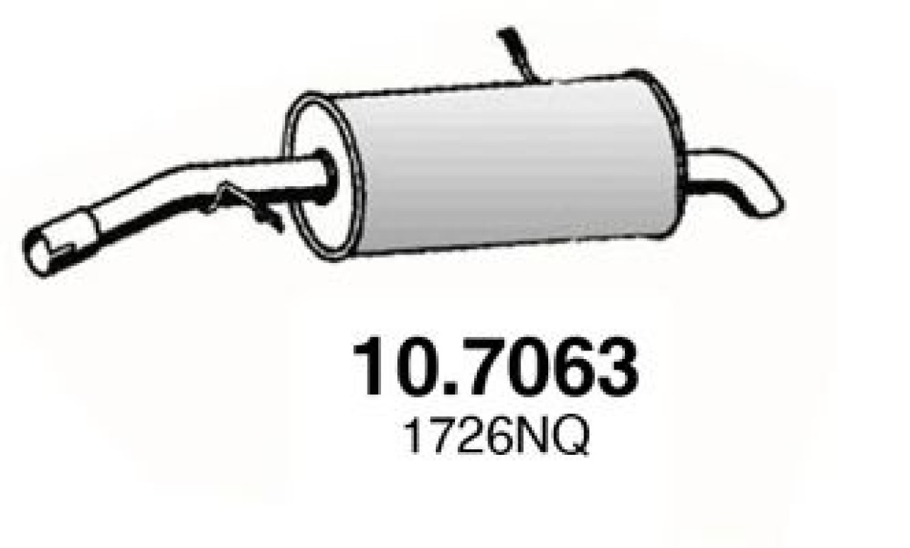 Toba esapament finala PEUGEOT 1007 (KM) (2005 - 2016) ASSO 10.7063 piesa NOUA