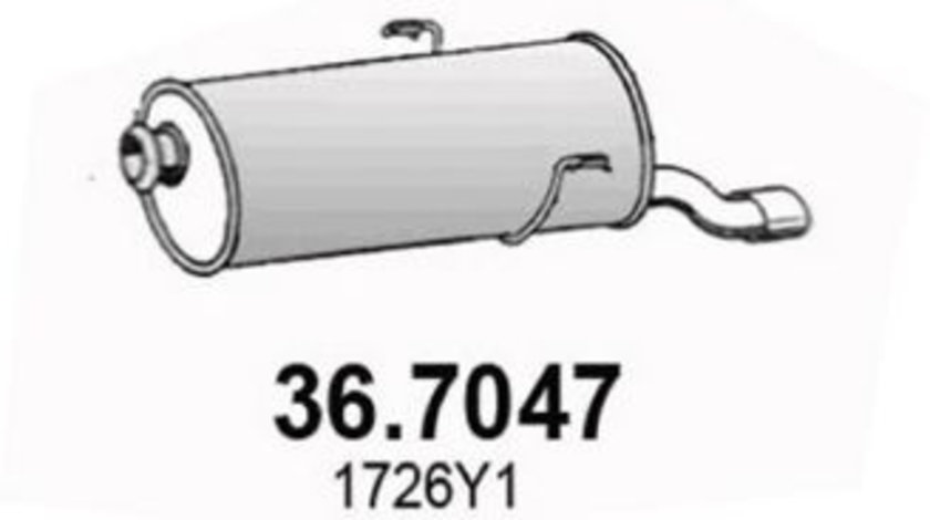 Toba esapament finala PEUGEOT 206 CC (2D) (2000 - 2016) ASSO 36.7047 piesa NOUA