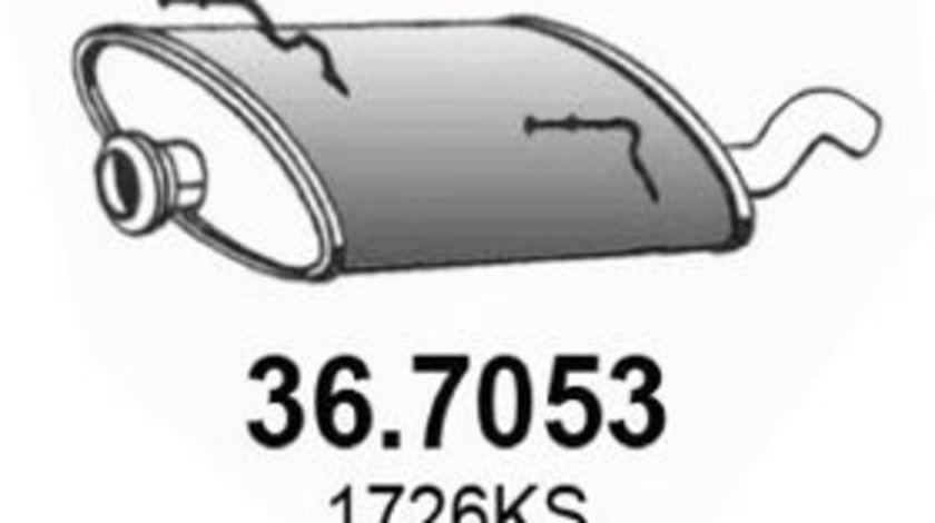 Toba esapament finala PEUGEOT 206 Hatchback (2A/C) (1998 - 2016) ASSO 36.7053 piesa NOUA