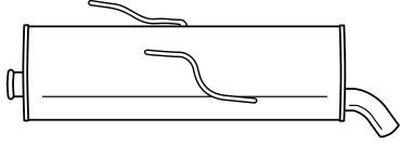Toba esapament finala PEUGEOT 206 Hatchback (2A/C) (1998 - 2016) QWP WEX251 piesa NOUA