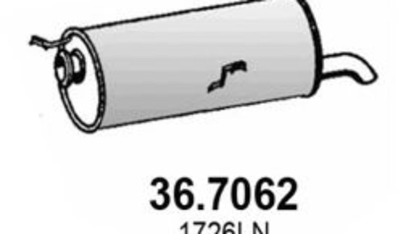 Toba esapament finala PEUGEOT 307 (3A/C) (2000 - 2016) ASSO 36.7062 piesa NOUA