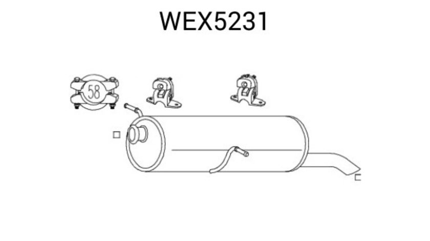 Toba esapament finala PEUGEOT 307 SW (3H) (2002 - 2016) QWP WEX5231 piesa NOUA