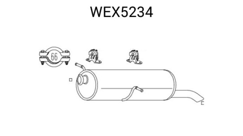 Toba esapament finala PEUGEOT 307 SW (3H) (2002 - 2016) QWP WEX5234 piesa NOUA
