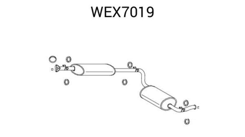 Toba esapament finala PEUGEOT BOXER bus (230P) (1994 - 2002) QWP WEX7019 piesa NOUA