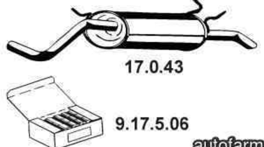 Toba esapament finala RENAULT MEGANE I (BA0/1_) EBERSPÄCHER 17.0.43
