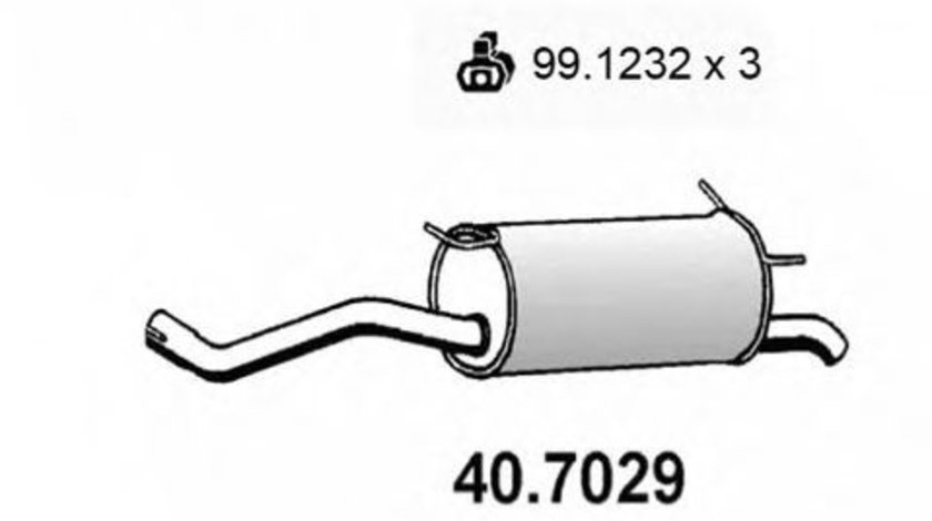 Toba esapament finala RENAULT MEGANE I Break (KA0/1) (1999 - 2003) ASSO 40.7029 piesa NOUA