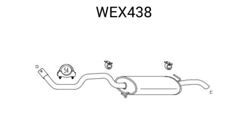 Toba esapament finala SEAT CORDOBA (6K1, 6K2) (1993 - 1999) QWP WEX438 piesa NOUA