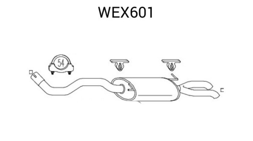 Toba esapament finala SEAT CORDOBA (6K1, 6K2) (1993 - 1999) QWP WEX601 piesa NOUA