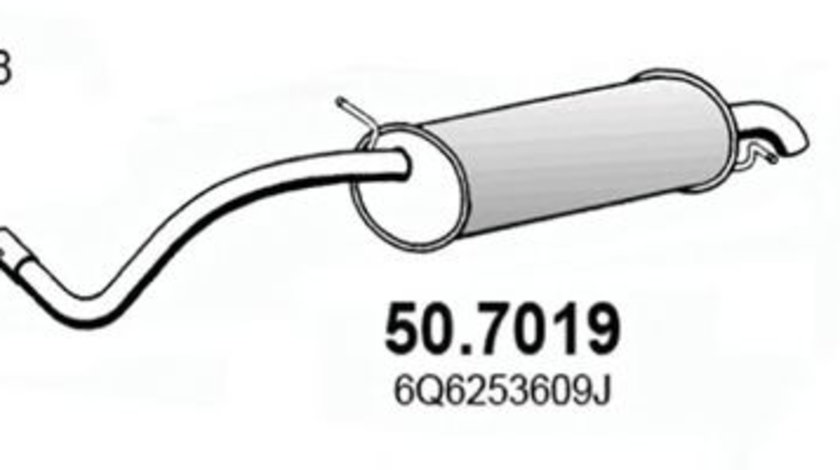 Toba esapament finala SEAT CORDOBA (6L2) (2002 - 2009) ASSO 50.7019 piesa NOUA