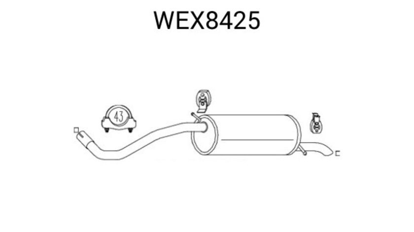 Toba esapament finala SEAT CORDOBA (6L2) (2002 - 2009) QWP WEX8425 piesa NOUA