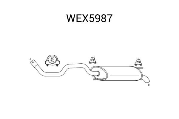 Toba esapament finala SEAT IBIZA III (6K1) (1999 - 2002) QWP WEX5987 piesa NOUA