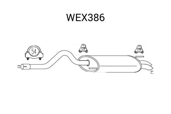 Toba esapament finala SEAT INCA (6K9) (1995 - 2003) QWP WEX386 piesa NOUA