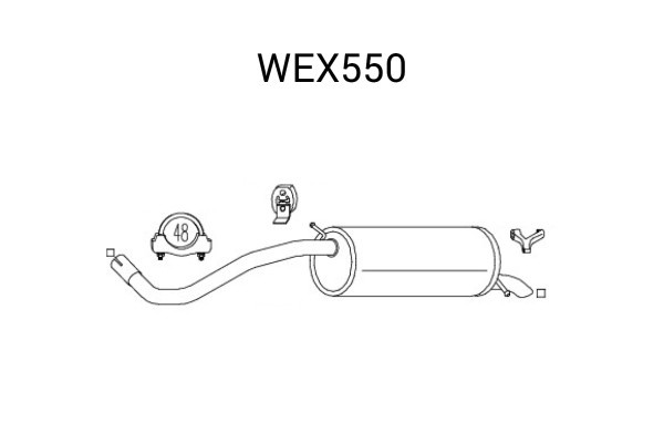 Toba esapament finala SKODA FABIA I (6Y2) (1999 - 2008) QWP WEX550 piesa NOUA