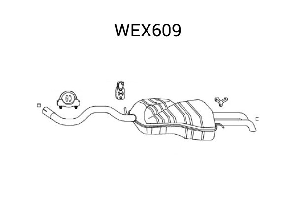 Toba esapament finala SKODA OCTAVIA I (1U2) (1996 - 2010) QWP WEX609 piesa NOUA