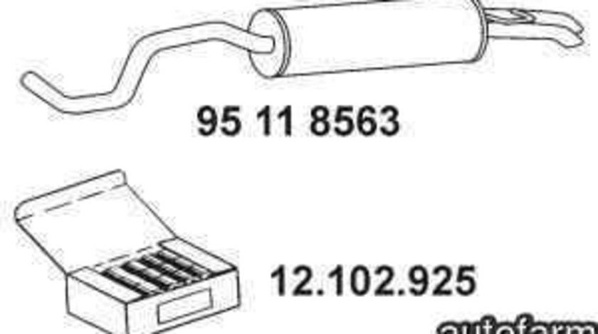 Toba esapament finala VW BORA combi (1J6) EBERSPÄCHER 95 11 8563
