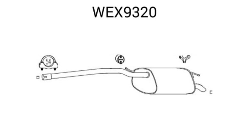 Toba esapament finala VW CADDY III Combi (2KB, 2KJ, 2CB, 2CJ) (2004 - 2016) QWP WEX9320 piesa NOUA