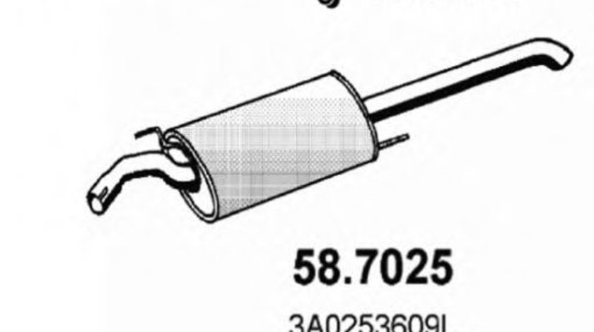 Toba esapament finala VW PASSAT (3A2, 35I) (1988 - 1997) ASSO 58.7025 piesa NOUA