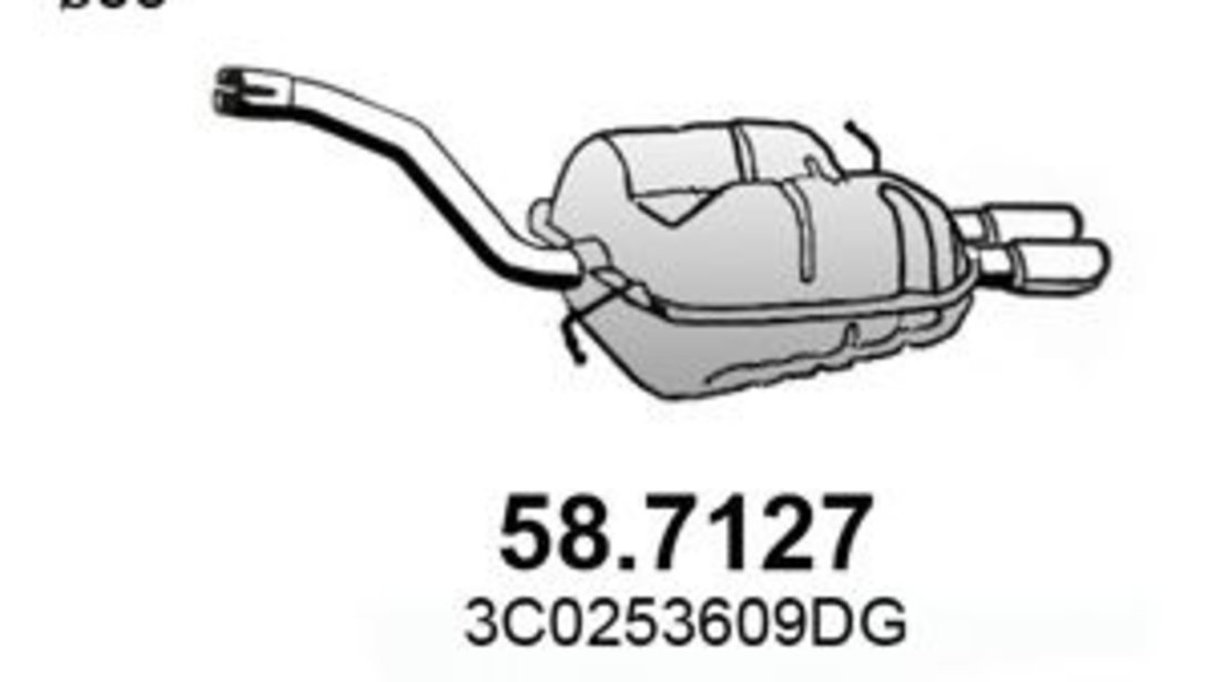 Toba esapament finala VW PASSAT (3C2) (2005 - 2010) ASSO 58.7127 piesa NOUA