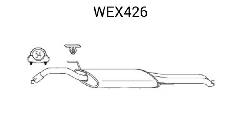 Toba esapament finala VW PASSAT Variant (3A5, 35I) (1988 - 1997) QWP WEX426 piesa NOUA