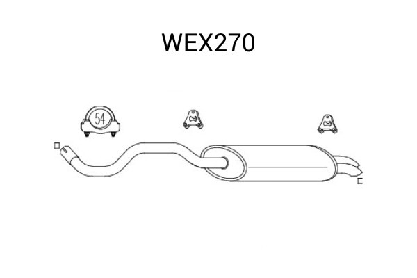 Toba esapament finala VW POLO (6N1) (1994 - 1999) QWP WEX270 piesa NOUA