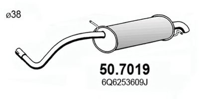 Toba esapament finala VW POLO (9N) (2001 - 2012) ASSO 50.7019 piesa NOUA