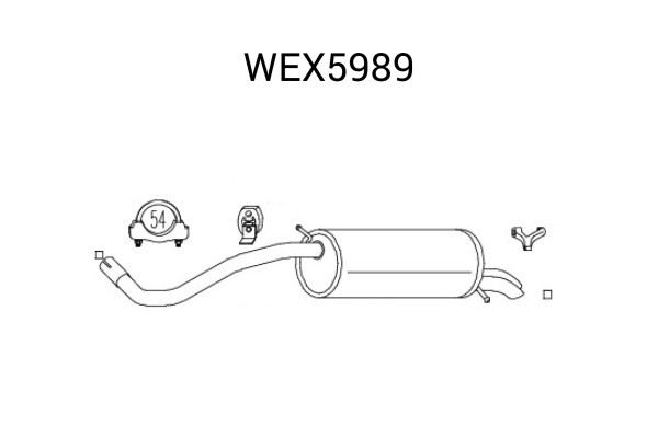Toba esapament finala VW POLO (9N) (2001 - 2012) QWP WEX5989 piesa NOUA