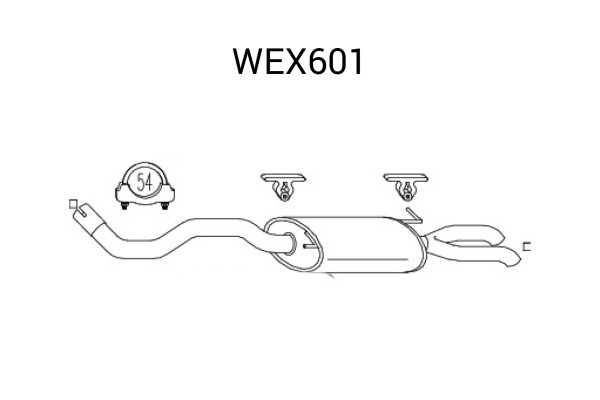 Toba esapament finala VW POLO CLASSIC (6KV2) (1995 - 2006) QWP WEX601 piesa NOUA
