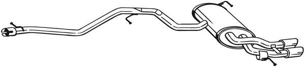 Toba esapament finala VW TIGUAN (5N) (2007 - 2016) BOSAL 286-363 piesa NOUA