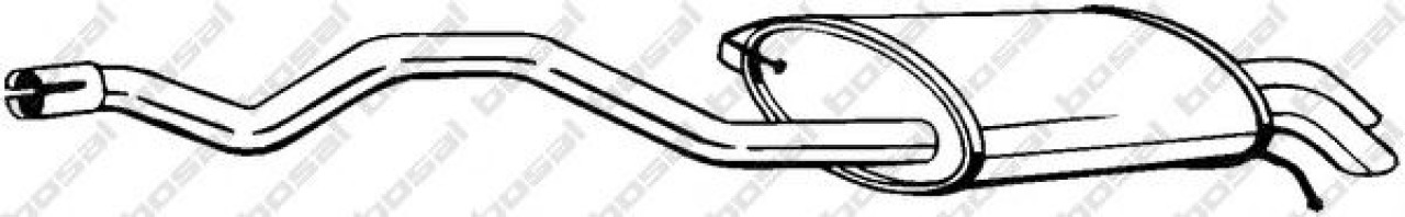 Toba esapament finala VW TRANSPORTER V bus (7HB, 7HJ, 7EB, 7EJ, 7EF, 7EG, 7HF, 7EC) (2003 - 2016) BOSAL 286-477 piesa NOUA